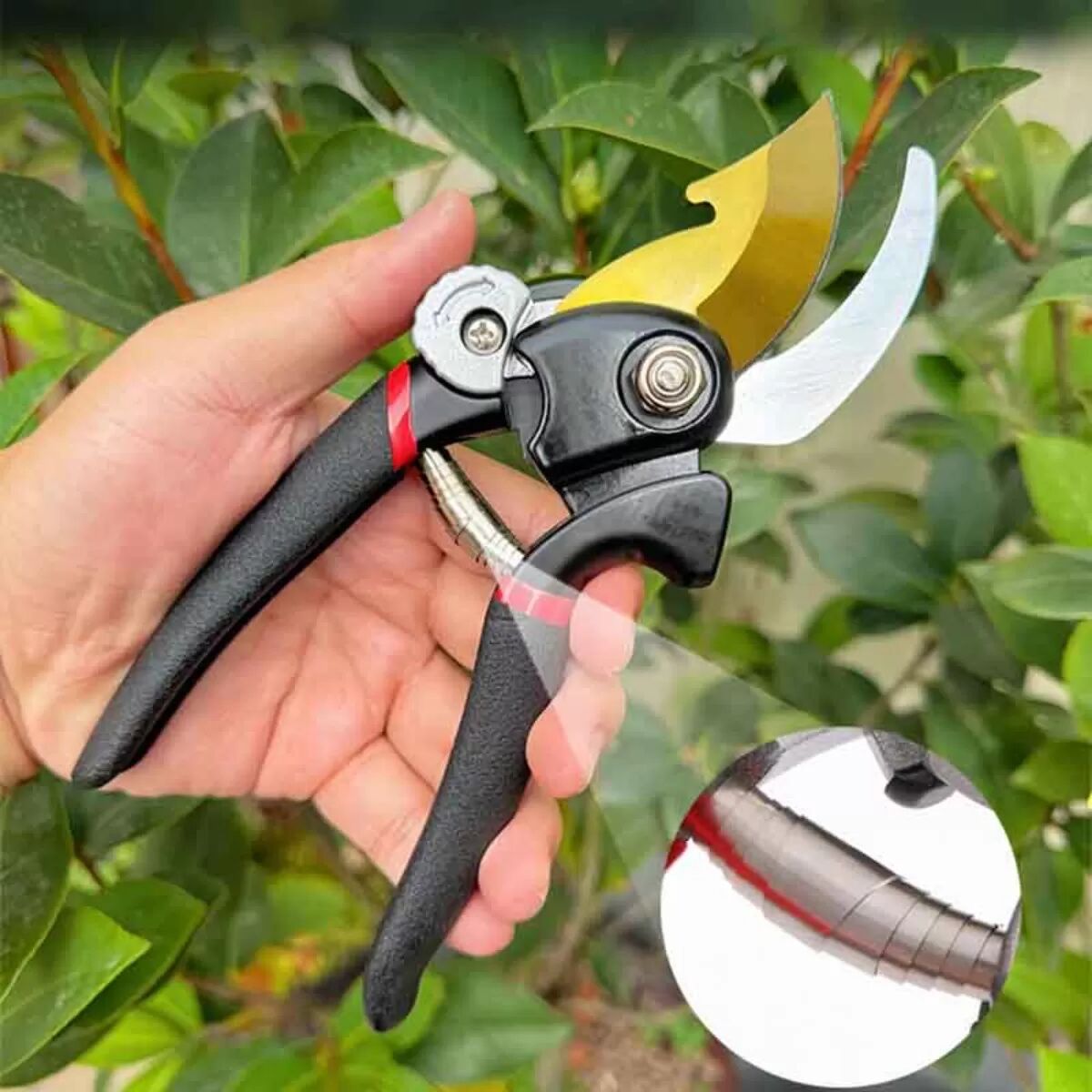 INF Gartenschere: Astschneider aus legiertem Stahl SK85 Schwarz Rot