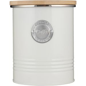 Typhoon Kaffeedose Living Collection Coffee, aus Metall, luftdicht, pastellcreme, rund, 1 Liter