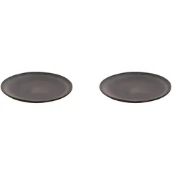 Palmer flache Teller-Set HOUSTON, 2 x FrühStücksteller aus Steinzeug Ø  22 cm, Teller blau-grau, Modernes Steinzeug Geschirr Spülmaschinenfest