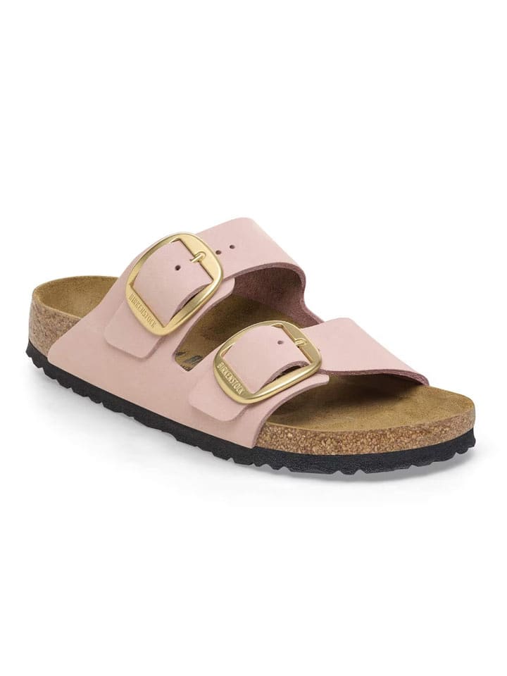 Birkenstock Leder-Pantoletten "Arizona Big Buckle" in Rosa - 37