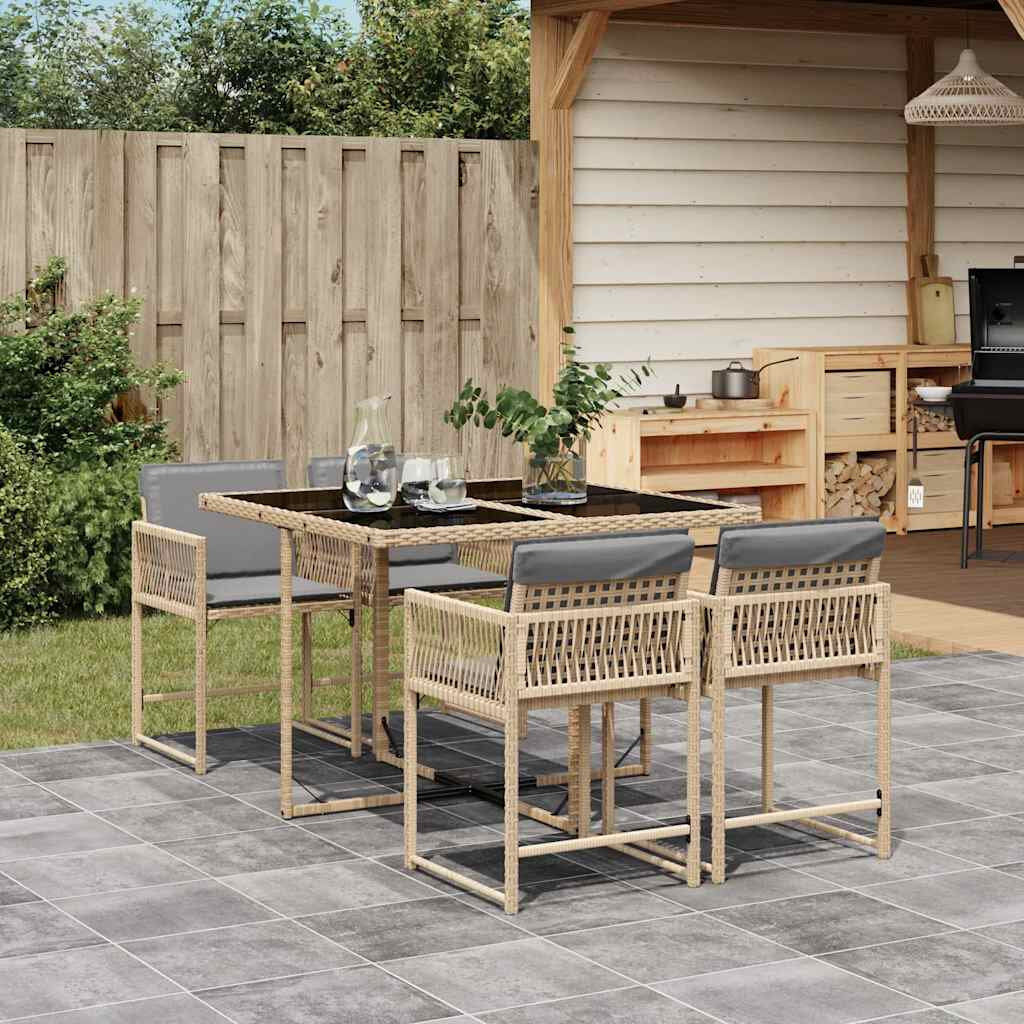 Rebrilliant Patio Dining Set with Light Grey/Beige