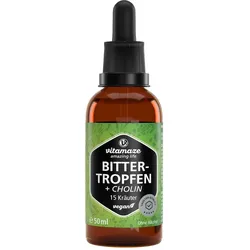 BITTER-TROPFEN 15 Kräuter+Cholin ohne Alkohol