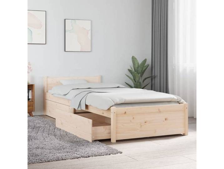 Cadre avec tiroirs sans matelas rangement intégré cadre fonctionnel pour stocker vos affaires dans la chambre