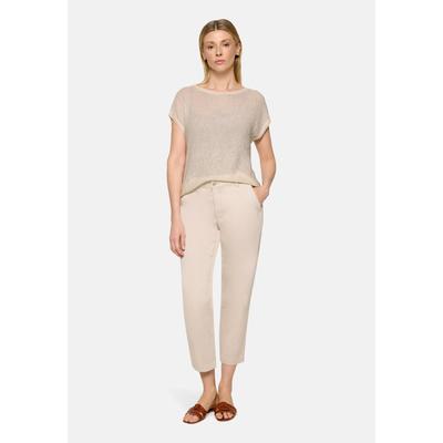 Stricktop CARTOON "Damen mit Rundhalsausschnitt", Damen, Gr. 34, beige (rohweiß), Obermaterial: 60% Polyester, 40% Viskose, oversize normal, Rundhals, Tops Stricktop
