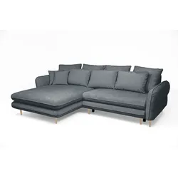 Ecksofa Sally Stoff Steingrau