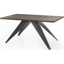 ESSTISCH Vance rechteckig ausziehbar, Dunkelgrauer Chicago Beton 140-240/80/76 cm