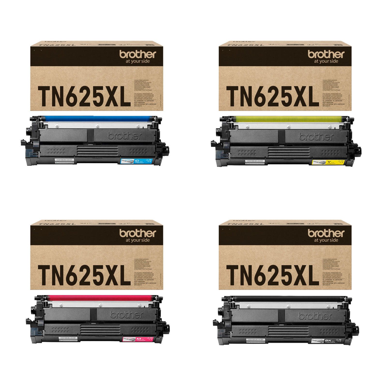 Brother Original TN625XL Toner 4er Multipack cyan, magenta, gelb, schwarz TN625XLBK&TN625XLC&TN625XLM&TN625XLY