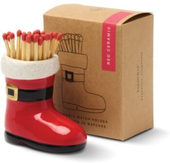 Paddywax Santa Boot Match Holder fósforos 25 un.. Santa Boot Match Holder