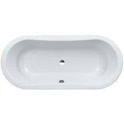 Einbau-Badewanne THALLIUM 800x1800x420 aus Stahl inklusive Schallschutz weiß