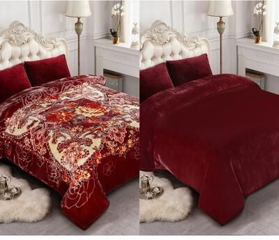 JML Luxury Heavy Thick Plush Blanket 2 Ply A&B Disign For Winter