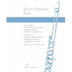 Vier Sonaten für Flöte und Basso continuo oder obligates Cembalo BWV 1034, 1035, 1030, 1032 (ar, Fachbücher von Johann Sebastian Bach