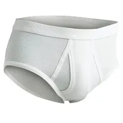 JBS Brief With Fly Light Weiß Baumwolle Large Herren