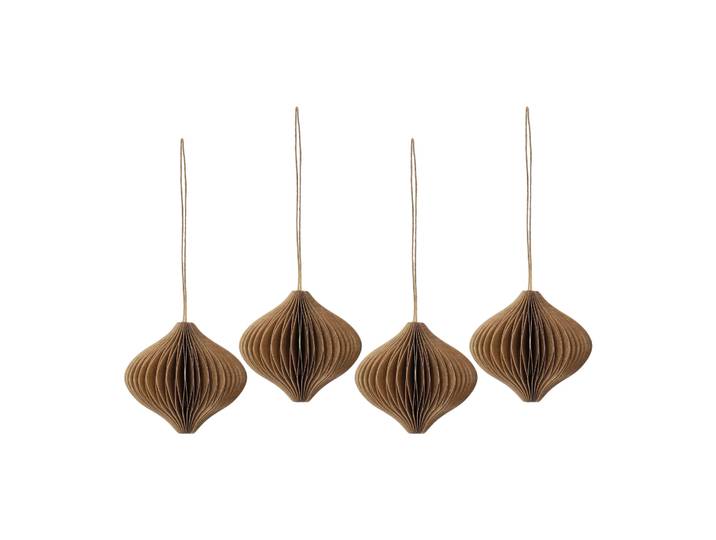 Scandi Living Onion kerstballen 4-pack Natural