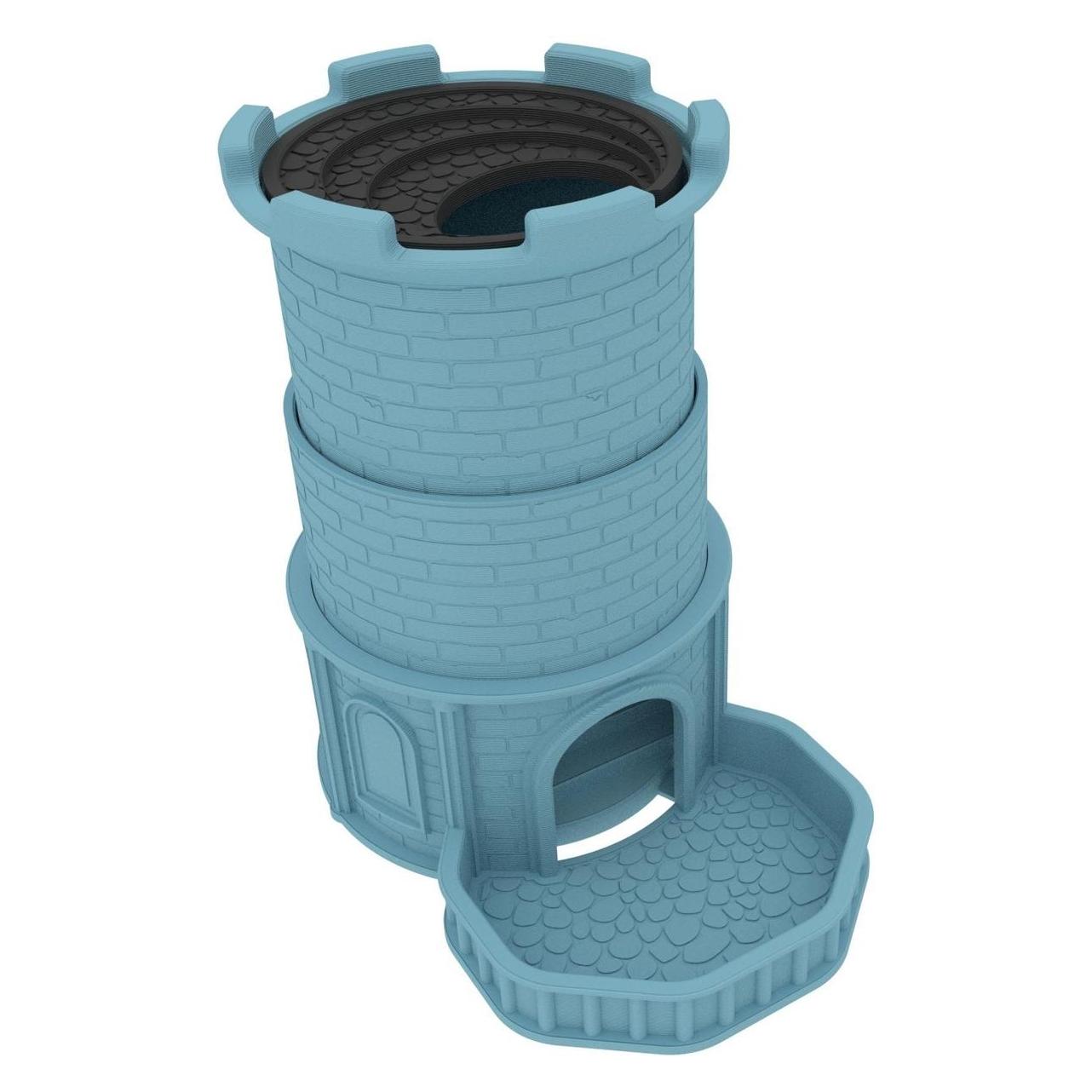Feldherr Dice Tower: Castle of Mystery, aqua blue (Kunststoff) (432989)