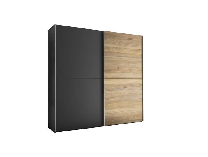 Schwebetürenschrank Eiche graphit - 215 cm - MELTON