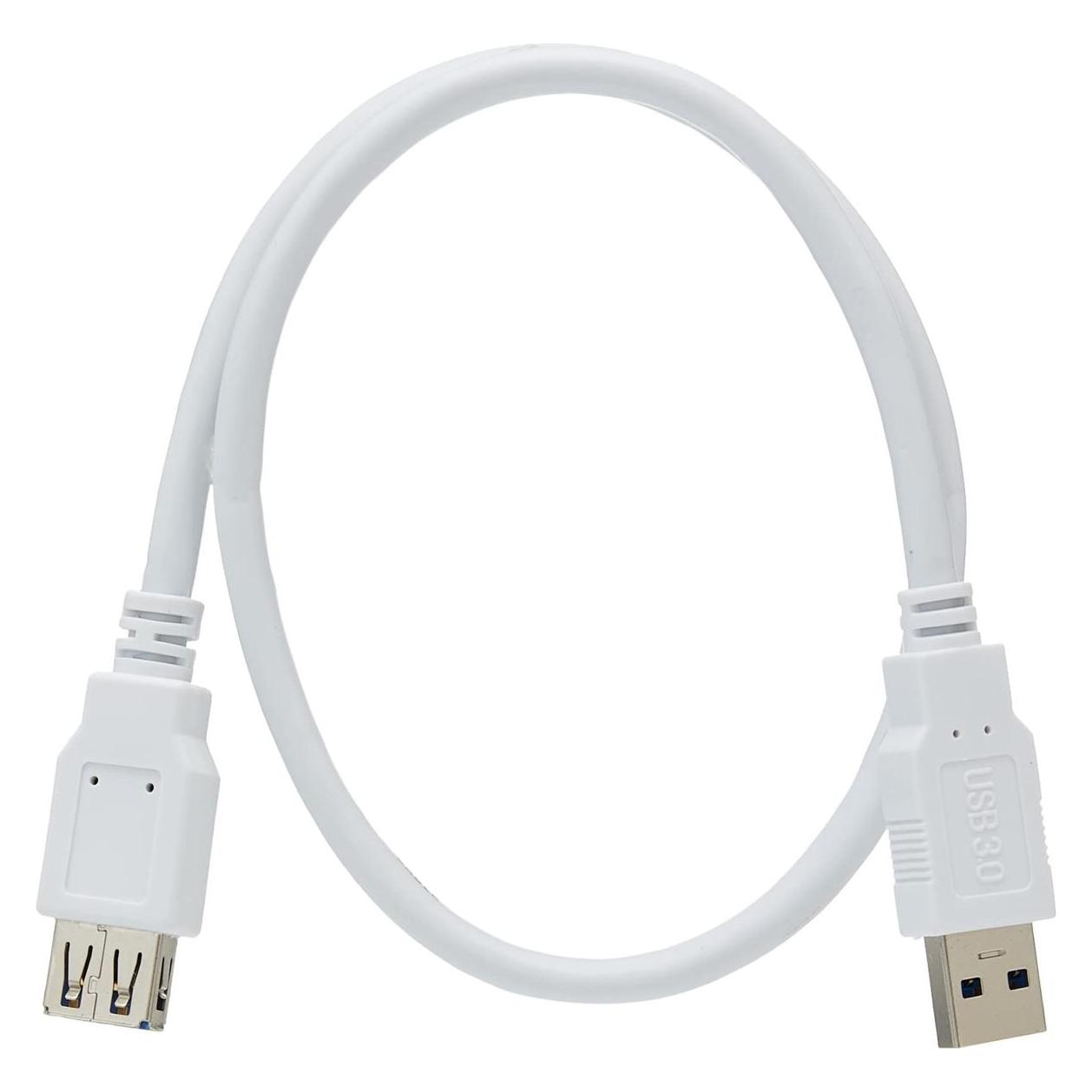 PremiumCord Prodlužovací kabel USB 3.0 Super-speed A-A, MF, 9pin, bílá (0.50 m, USB 3.2 Gen 1, 5 W) (KU3PAA05W)