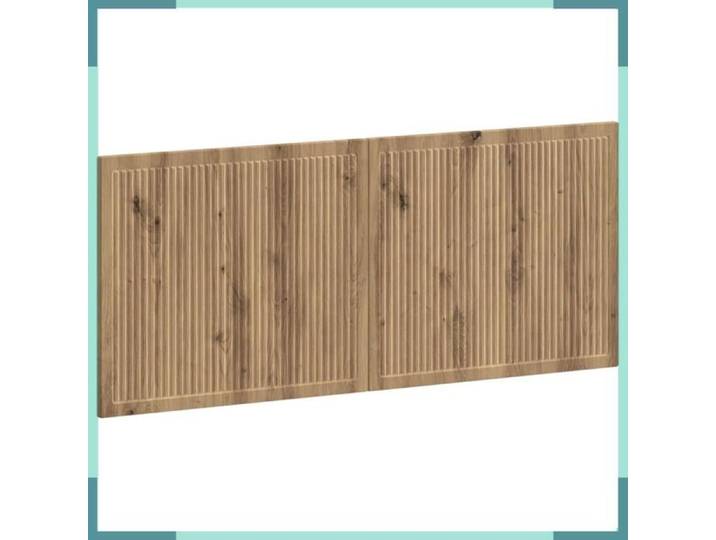 FHE Tête de lit murale artisanal - EDE - Rangement - Chambre - Bois d'ingénierie - Chêne - 120x3x50 cm