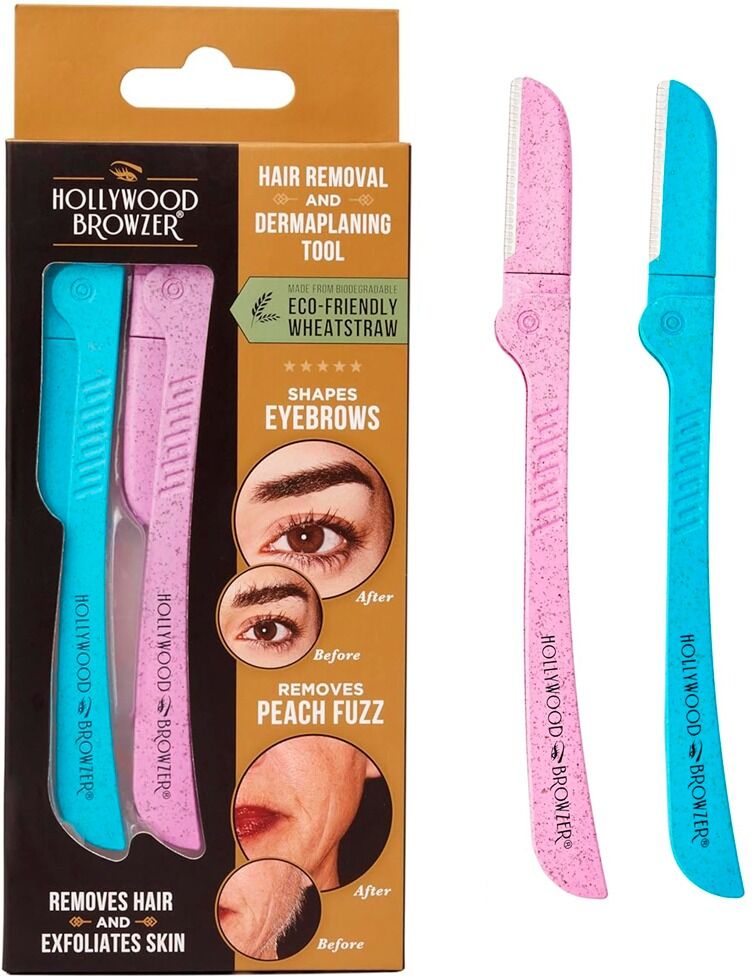 Hollywood Browzer Dermaplaner - Duo Browzer - Blue Opal & Rose Quartz