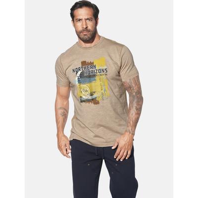 T-Shirt JAN VANDERSTORM "T-Shirt NORHEIM", Herren, Gr. XXL, beige, Obermaterial: 100% Baumwolle CO., Shirts T-Shirt