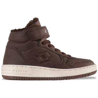 Sneaker LOTTO, Kinder, Gr. 30, braun (schwarz braun, beige), Synthetik, Schuhe Sneaker, - mit kuschelig-wärmendem Futter