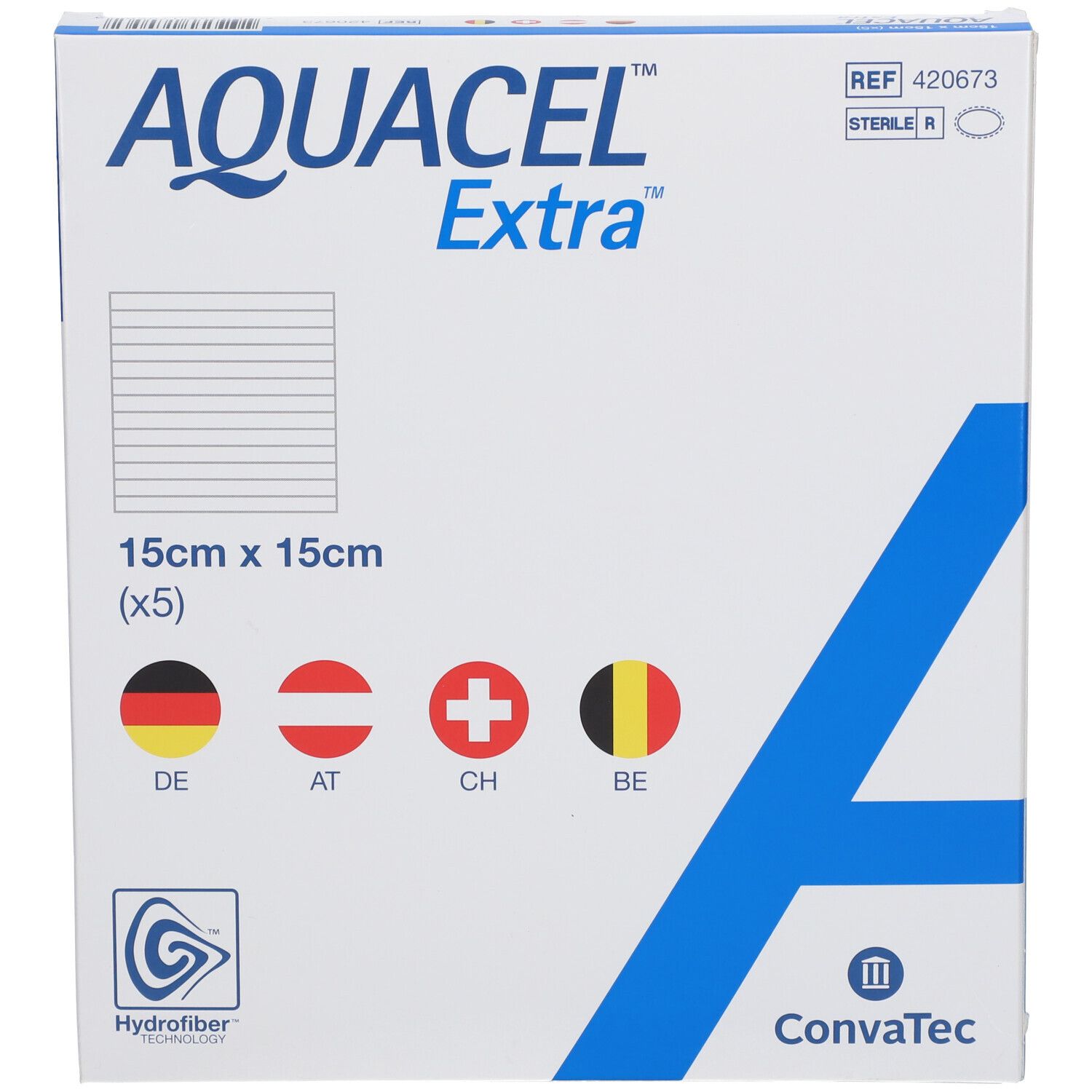 Aquacel Extra 15x15 cm Verband 5 St Kompressen