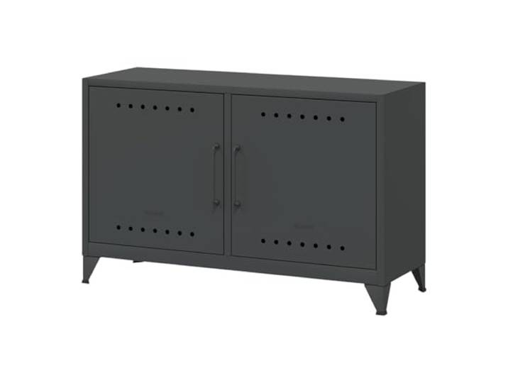 Bisley Fern Cabby Sideboard aus Metall Metallschrank im Retro-Instustrial Design in anthrazitgrau