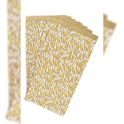 Clairefontaine 394115C Packung mit 50 Geschenktüten Kraft, 12x24+4,5cm, WellenWeiß