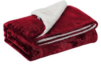 JML Plush Sherpa Fleece Throw Blanket Double-Sided Blanket for Couch Sofa