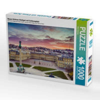 CALVENDO Puzzle Neues Schloss Stuttgart mit Schlossplatz 1000 Teile Lege-Größe 64 x 48 cm Foto-Puzzle Bild von Marc Bradley