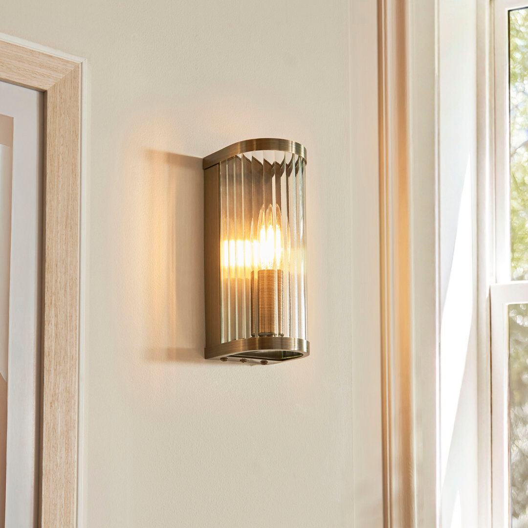 Latitude Run Anesty Wall Light Brass 20cm H X 8.3cm W X 8.7cm D