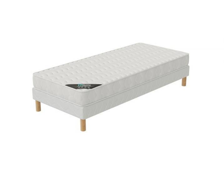 Ensemble Sommier + Matelas - 90x190 - H15cm - Sommier tapissier et Matelas en Mousse - Accueil Equilibré - ELITE - CONFORT