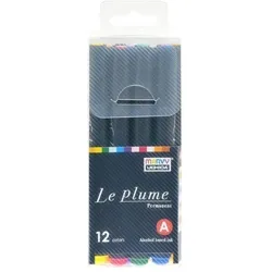 Marvy, Marker, Permanentmarker mit Pinselspitze, 12 Stk (12x)