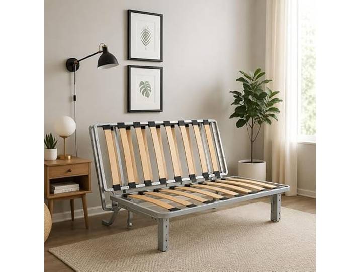 Coreme Mécanisme Banquette BZ - 120 cm - Structure Complète de Remplacement\, Sommier à Lattes Robuste\, Facile à Ouvrir\, Idéal Couchage Quotidien