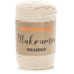 buttinette Makramee-Garn "Braided", natur, geflochten, Stärke: 4 mm, Länge: 65 m