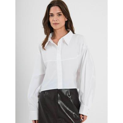 Blusentop NORR "NORR Shirt Fraser", Damen, Gr. 36, weiß, Obermaterial: 100% Baumwolle, Blusen Blusentop
