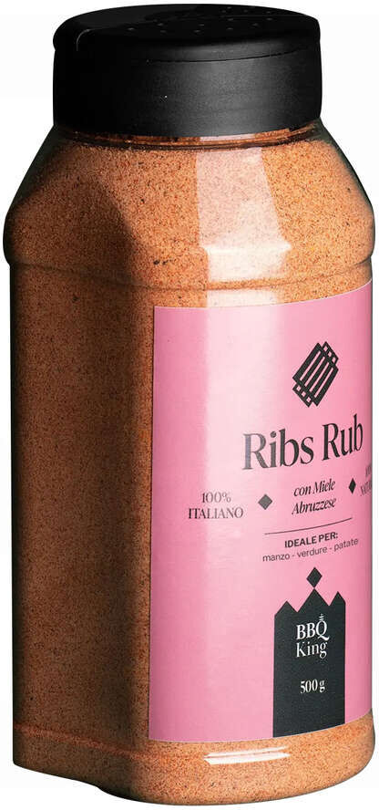 BBQ King Ribs Rub (500 g) - Condimento per BBQ