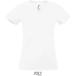 SOLS Schweres Damen V-Ausschnitt T-Shirt 02941 white M