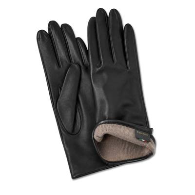 Lederhandschuhe "Leder", Damen, Gr. 7.5, schwarz, Leder, COLLEZIONE ALESSANDRO, Handschuhe