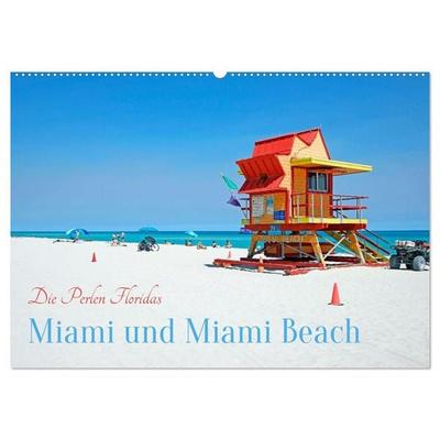 Miami und Miami Beach (Wandkalender 2027 DIN A2 quer), CALVENDO Monatskalender