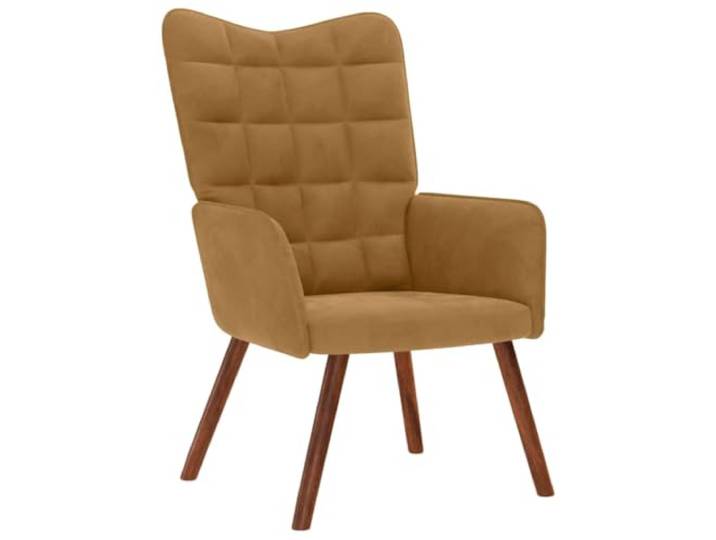 Heofavd Relaxsessel Samt Braun Polstersessel Armlehnstuhl Loungesessel