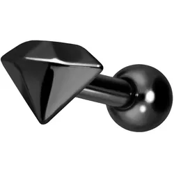 Titan Ohrpiercing mit Innengewinde DIAMANT