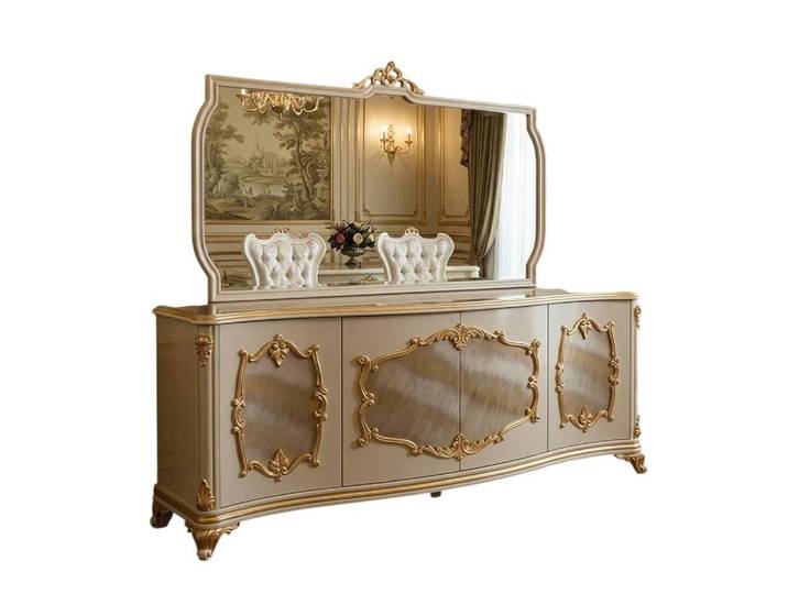 JVmoebel Sideboard Sideboard mit Spiegel, elegant, praktisch und zeitlos gestaltet (2 St)