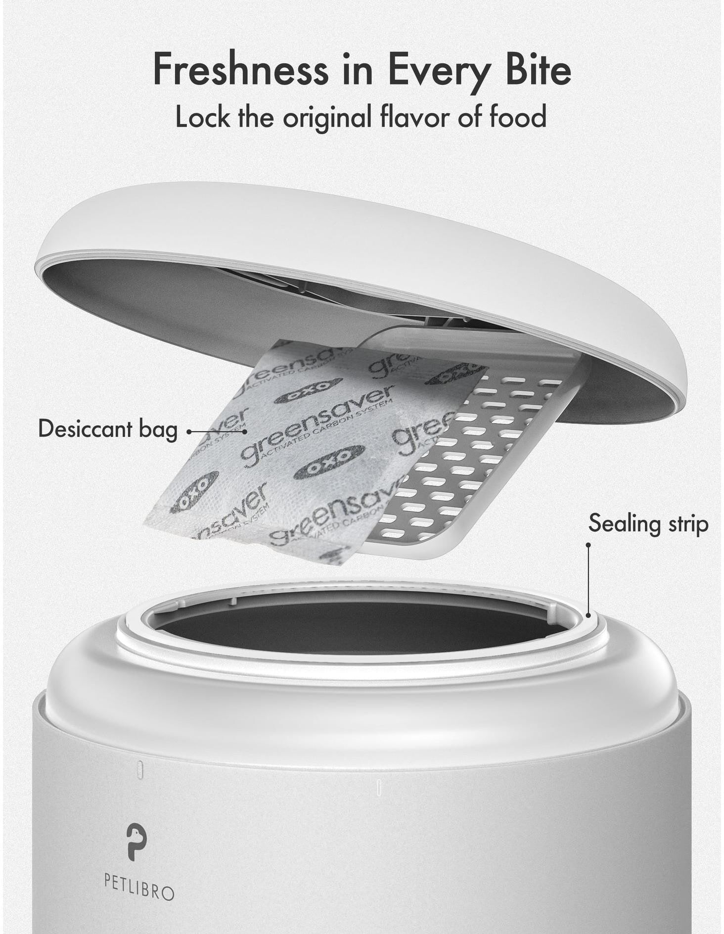 Futterautomat "Petlibro Granary Dual", weiss (weiß), B:19cm H:34,6cm T:233cm, Futterautomaten, Futterautomat weiß Einheitsgröße