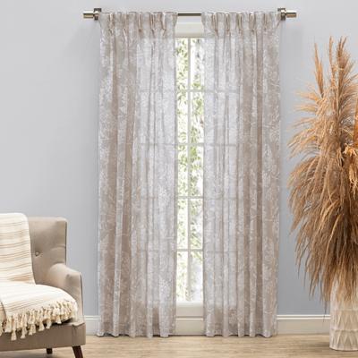 Ricardo Wild Meadows Floral Pinch Pleat w/Back Tabs Curtain Pair