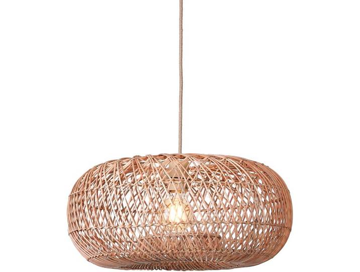 GOOD&MOJO Hängelampe Arizona rattan/Schirm ø50x23cm S Natur