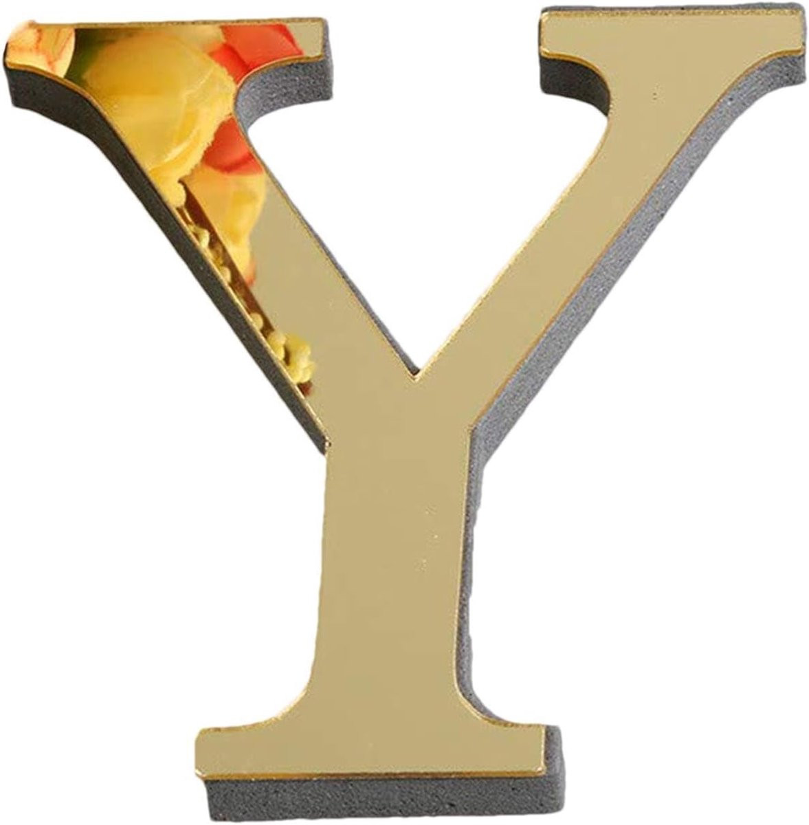 Zelfklevende 3D Acryl Letters Muurdecoratie - 26 stuks - Lichtgoud