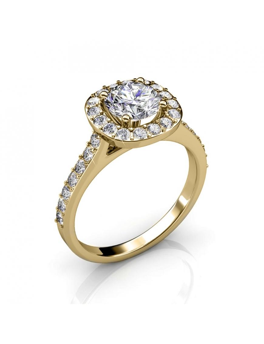 Kuscheliger Ring - Gold und Kristall