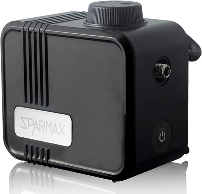 Selius Mini airbrush compressor zwart, olievrij, compact en muisstil met automatische stop
