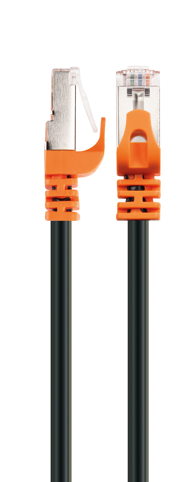 Schwaiger CAT7 Netzwerkkabel S/FTP Ste/Ste 2,00m grijs/oranje