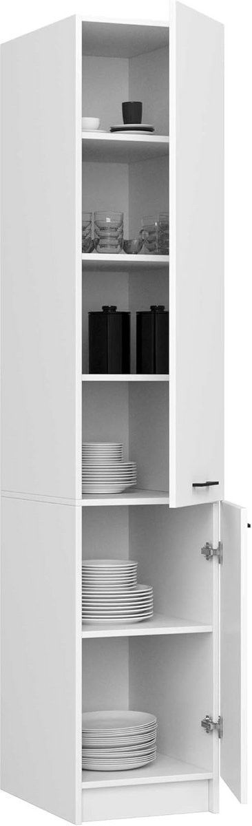 Smalle Keukenpantry - Hoge Keukenkast - Wit